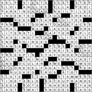 LA Times Crossword Answers Sunday September 19th 2021