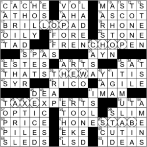 LA Times Crossword Answers Thursday September 2nd 2021