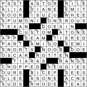 LA Times Crossword Answers Tuesday September 28th 2021