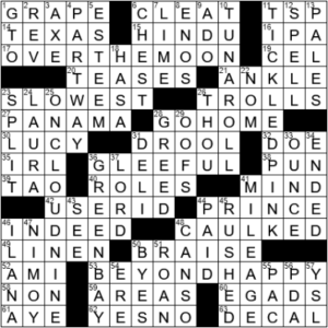 LA Times Crossword Answers Wednesday September 15th 2021