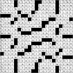 LA Times Crossword Answers Sunday October 11th 2021