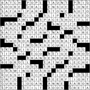LA Times Crossword Answers Sunday October 3rd 2021