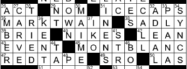 LA Times Crossword Answers Tuesday October 26th 2021