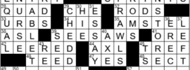 LA Times Crossword Answers Monday November 1st 2021