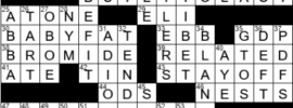 LA Times Crossword Answers Monday November 8th 2021