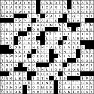 LA Times Crossword Answers Sunday November 7th 2021
