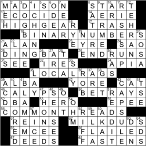 LA Times Crossword Answers Friday December 17th 2021