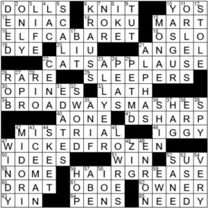 LA Times Crossword Answers Friday December 3rd 2021