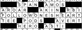 LA Times Crossword Answers Monday December 27th 2021