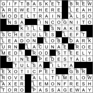 LA Times Crossword Answers Saturday December 25th 2021