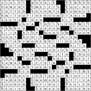 LA Times Crossword Answers Sunday December 19th 2021