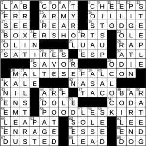 LA Times Crossword Answers Tuesday December 21st 2021