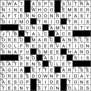 LA Times Crossword Answers Tuesday December 28th 2021