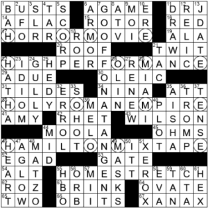 LA Times Crossword Answers Wednesday December 1st 2021