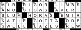LA Times Crossword Answers Wednesday December 29th 2021