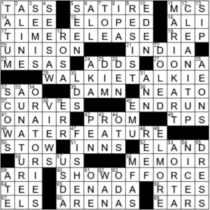 LA Times Crossword Answers Friday January 14th 2022