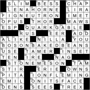 LA Times Crossword Answers Friday January 21st 2022
