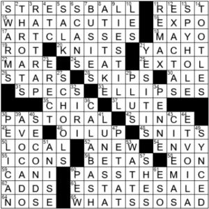 LA Times Crossword Answers Saturday January 15th 2022