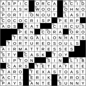 LA Times Crossword Answers Saturday January 22nd 2022