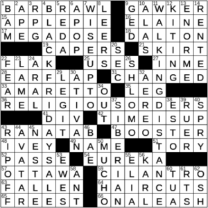 LA Times Crossword Answers Saturday January 8th 2022