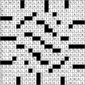 LA Times Crossword Answers Sunday January 23rd 2022