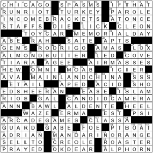 LA Times Crossword Answers Sunday January 9th 2022