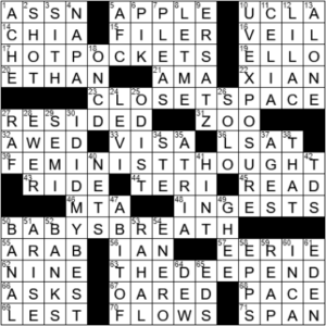 LA Times Crossword Answers Tuesday January 4th 2022