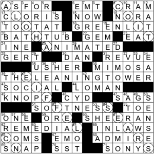 LA Times Crossword Answers Wednesday January 5th 2022