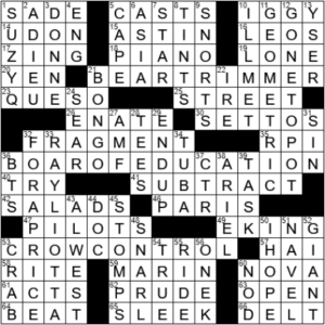 LA Times Crossword Answers Friday February 11th 2022
