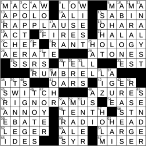 LA Times Crossword Answers Friday February 4th 2022