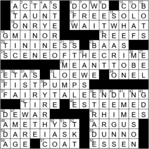 LA Times Crossword Answers Saturday February 26th 2022