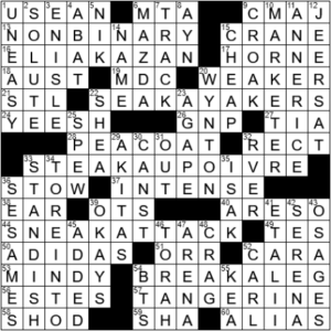 LA Times Crossword Answers Thursday February 24th 2022