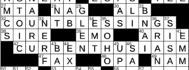 LA Times Crossword Answers Thursday February 3rd 2022