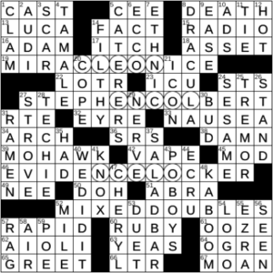 LA Times Crossword Answers Tuesday February 15th 2022