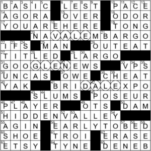 LA Times Crossword Answers Wednesday February 16th 2022