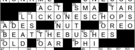 LA Times Crossword Answers Wednesday February 23rd 2022