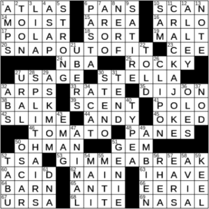 LA Times Crossword Answers Monday March 7th 2022