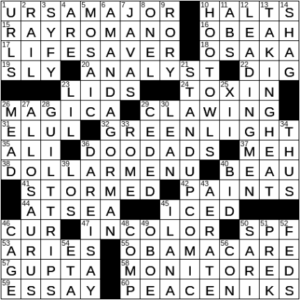 LA Times Crossword Answers Saturday March 12th 2022