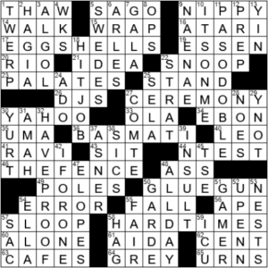 LA Times Crossword Answers Thursday March 17th 2022