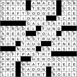 LA Times Crossword Answers Tuesday March 15th 2022