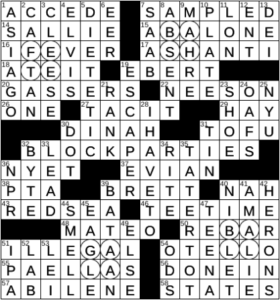 LA Times Crossword Answers Tuesday March 22nd 2022
