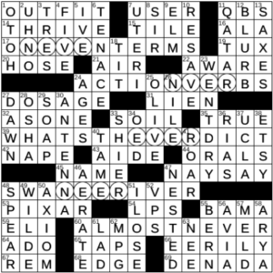 LA Times Crossword Answers Tuesday March 29th 2022