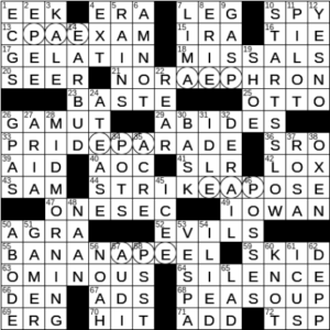 LA Times Crossword Answers Tuesday March 8th 2022
