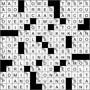 LA Times Crossword Answers Wednesday March 30th 2022