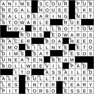 LA Times Crossword Answers Monday April 4th 2022