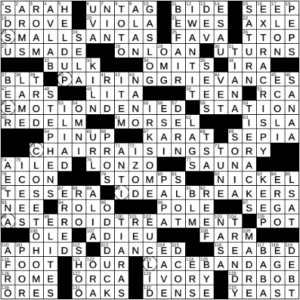 LA Times Crossword Answers Sunday April 24th 2022