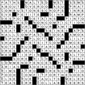 LA Times Crossword Answers Sunday April 3rd 2022