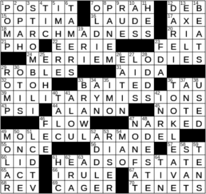LA Times Crossword Answers Thursday April 7th 2022