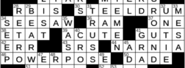 LA Times Crossword Answers Wednesday April 20th 2022
