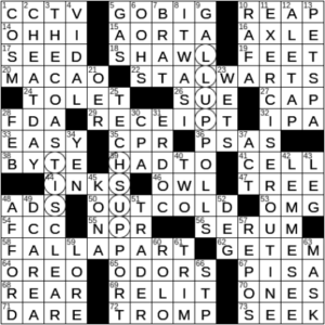 LA Times Crossword Answers Wednesday April 6th 2022